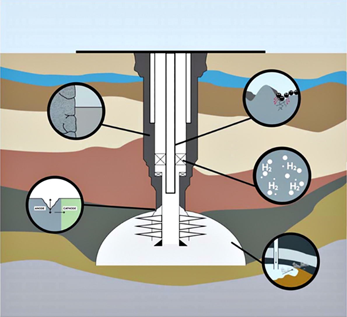 Illustration of a subsurface energy system