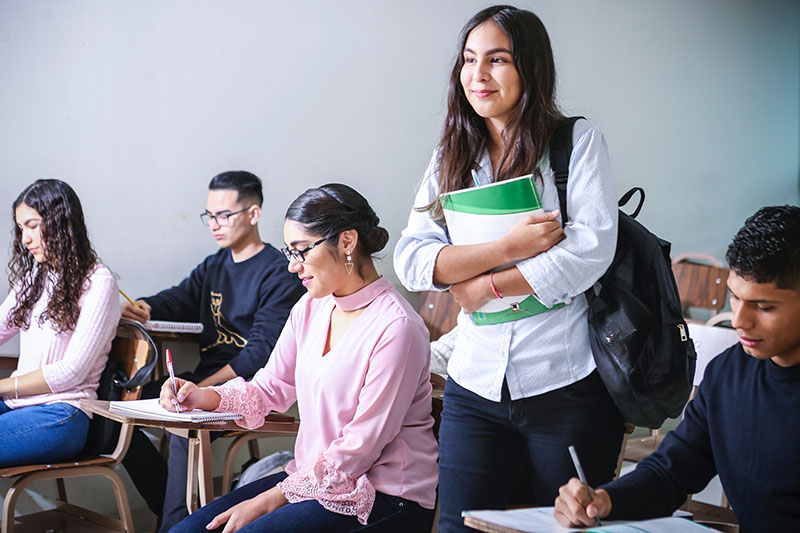students in class