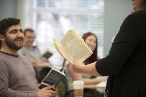 faculty reading to class