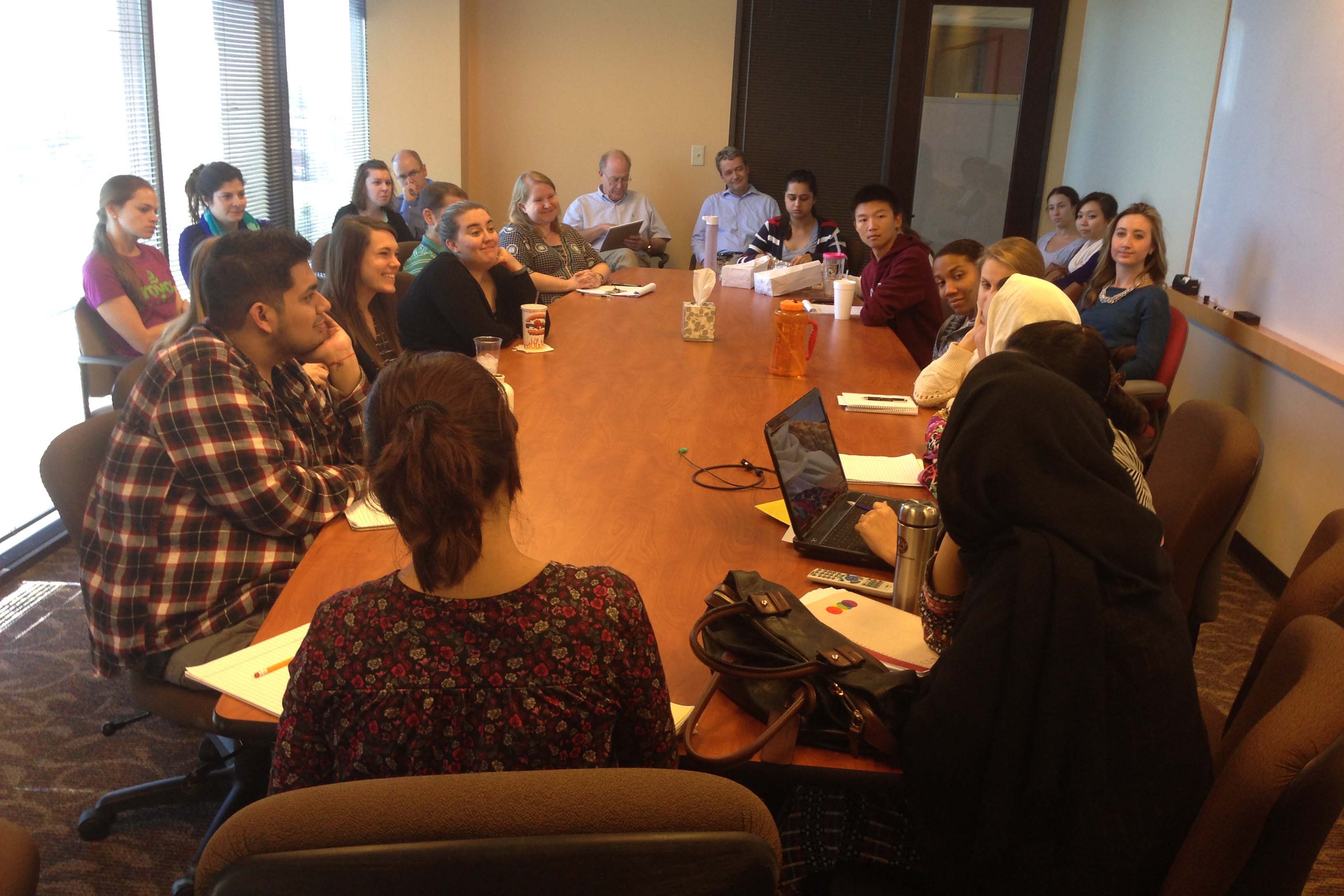 study group at conference table