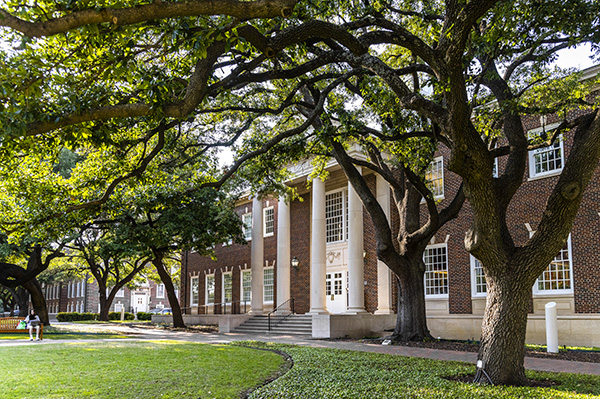 front view of Bridwell Library