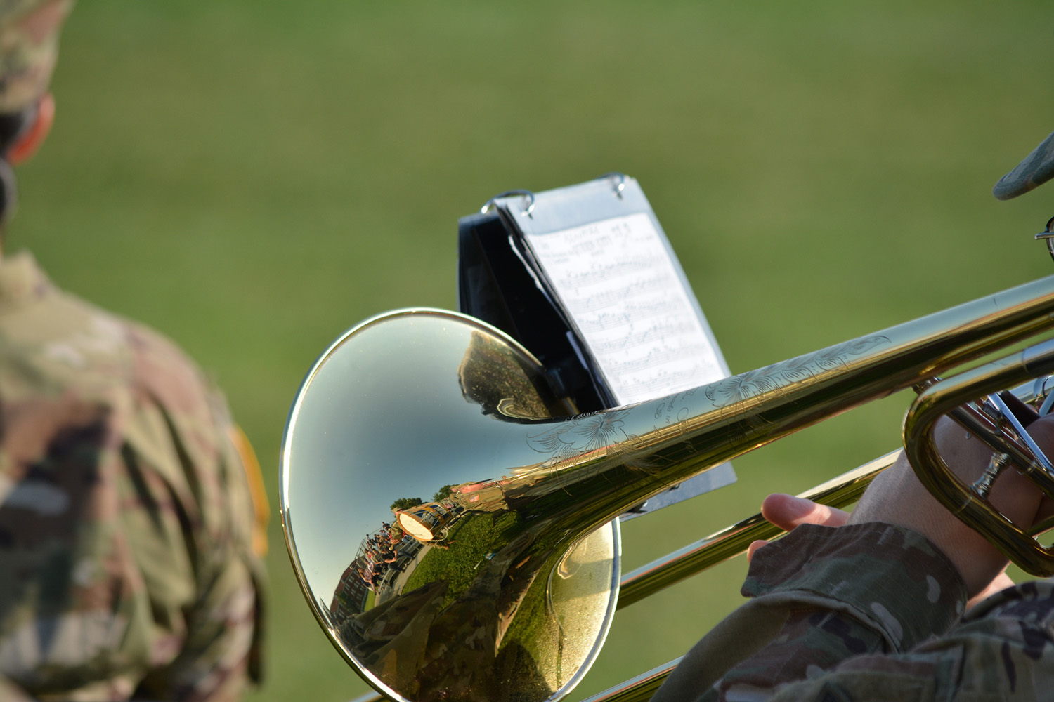 Military trombone player
