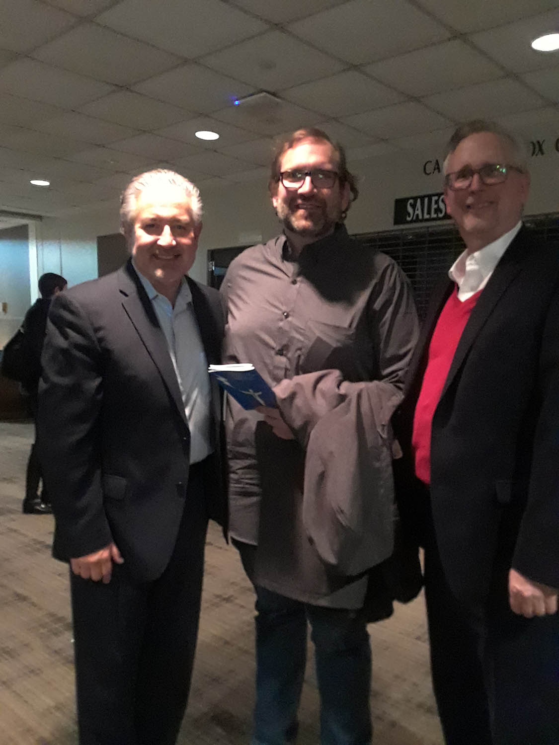 Hector Guzman, conductor; Aaron Stanley, composer; Robert Frank, professor - Irving Symphony