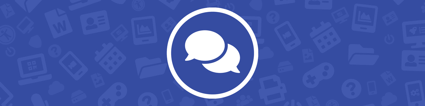 Collaboration icon on blue background.