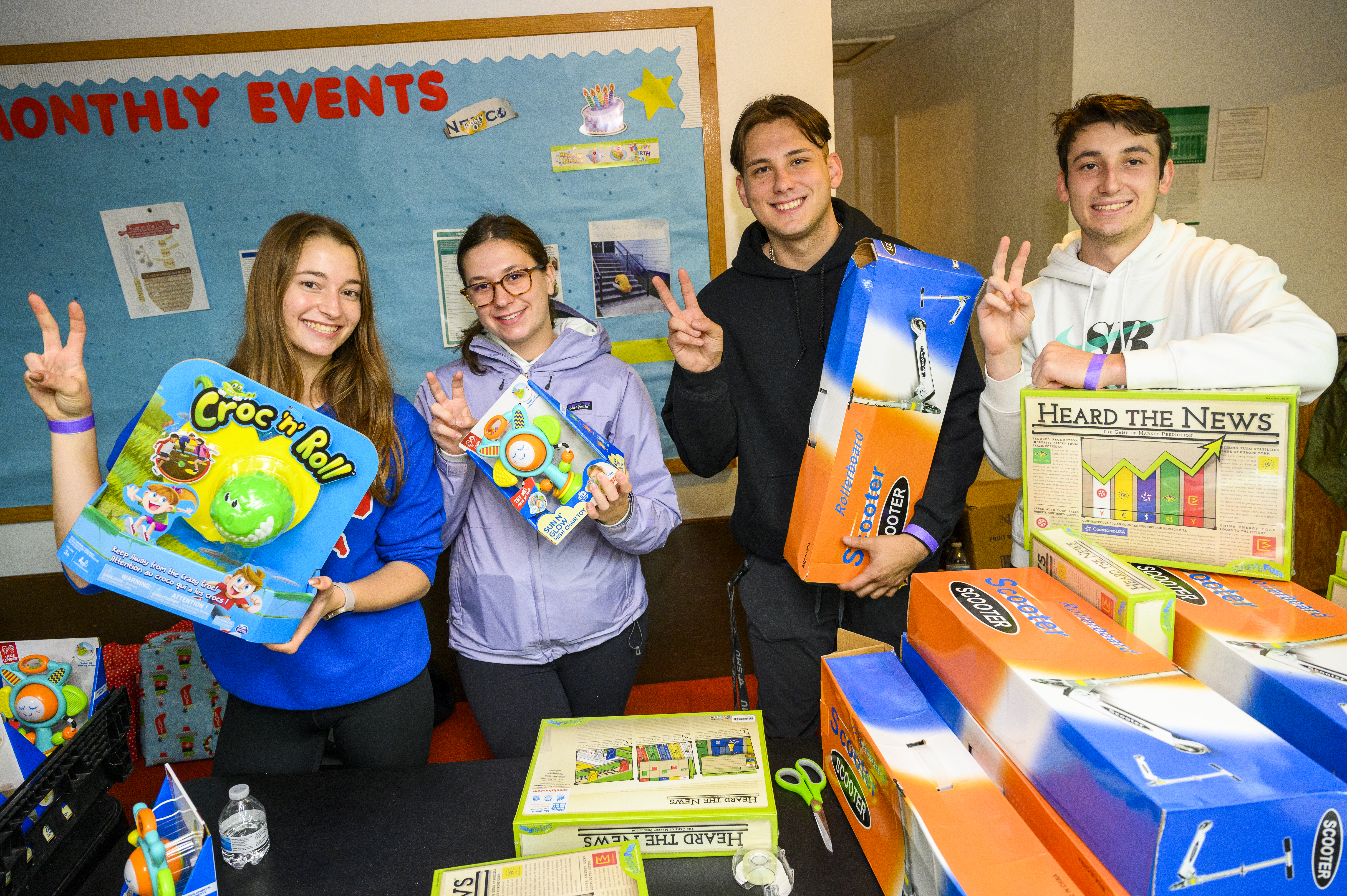 Students volunteering
